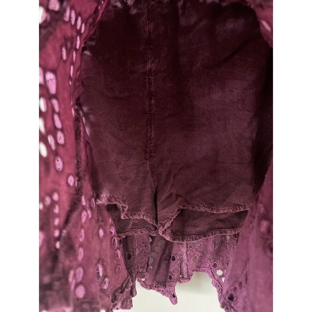 Free People Women Serenity Eyelet Mini City Skort in Pink Rose Size XS NWT